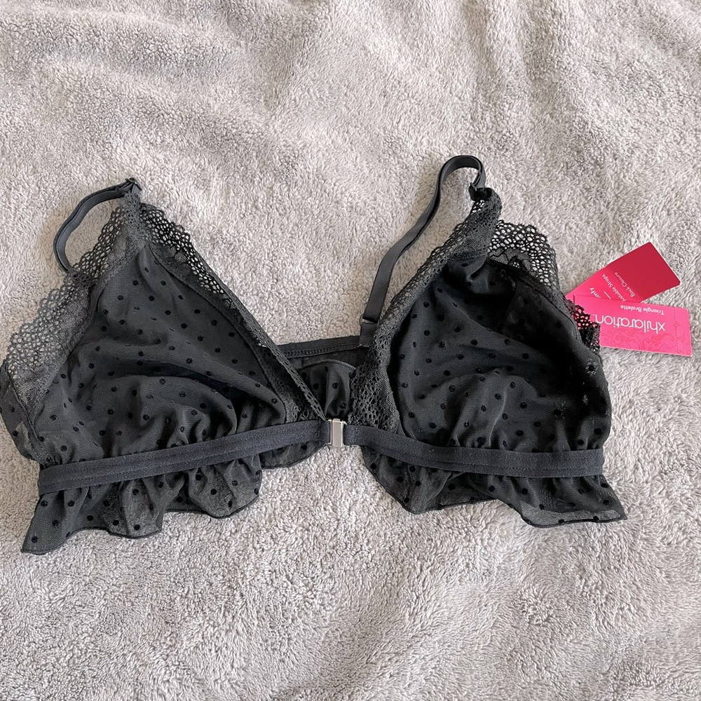 Cute black polka dot and lace cami